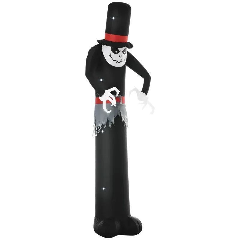 10ft Inflatable Halloween Skinny Ghost in a Tall Hat