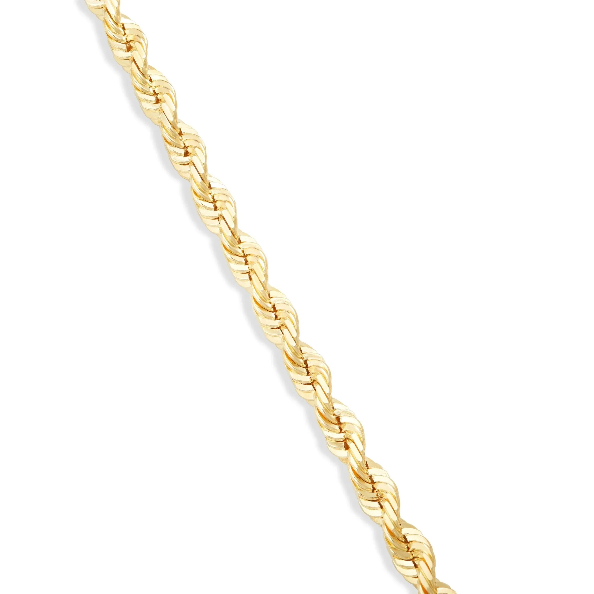 10k Solid Gold Rope Chain, 5mm