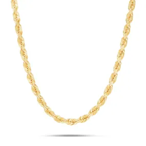 10k Solid Gold Rope Chain, 5mm