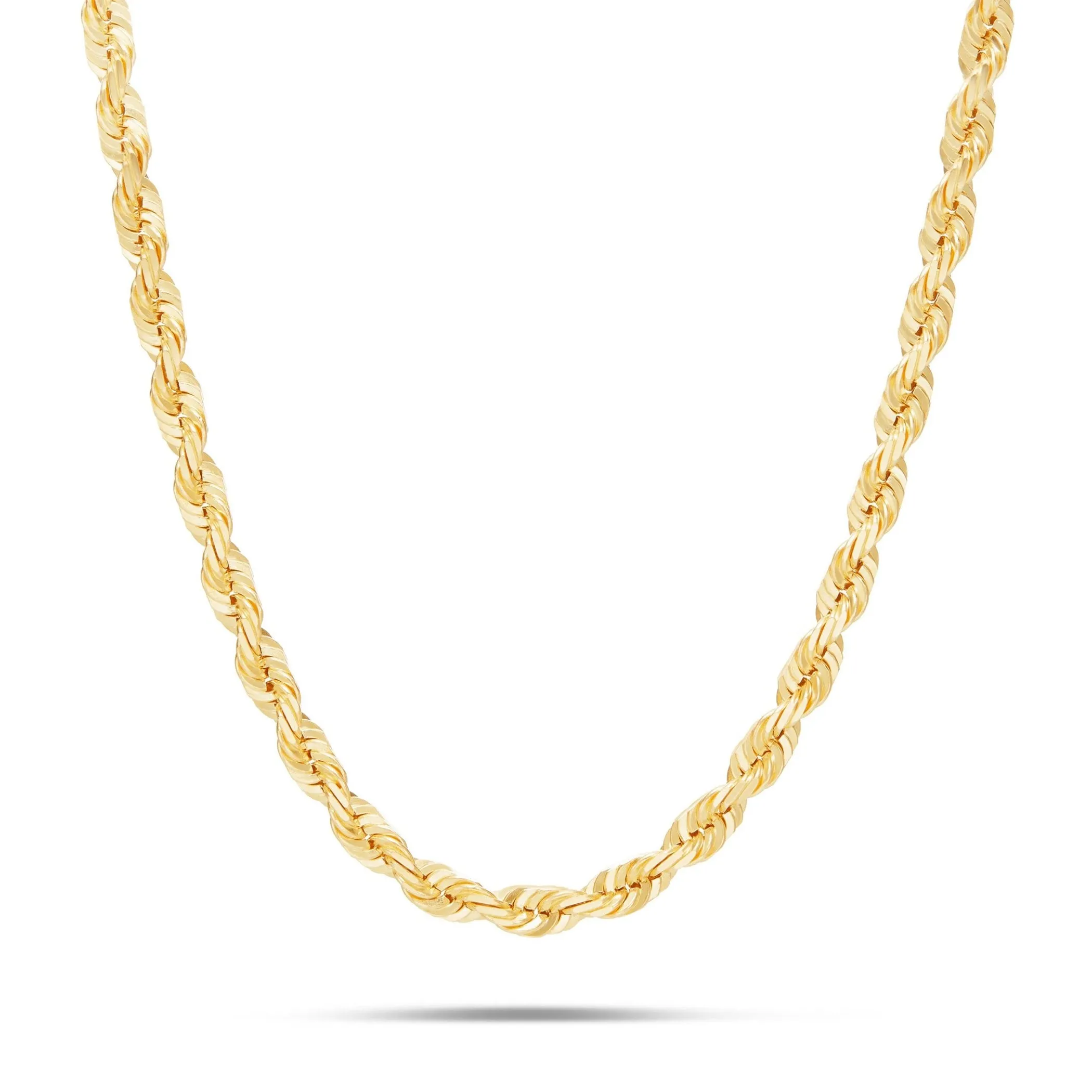 10k Solid Gold Rope Chain, 5mm