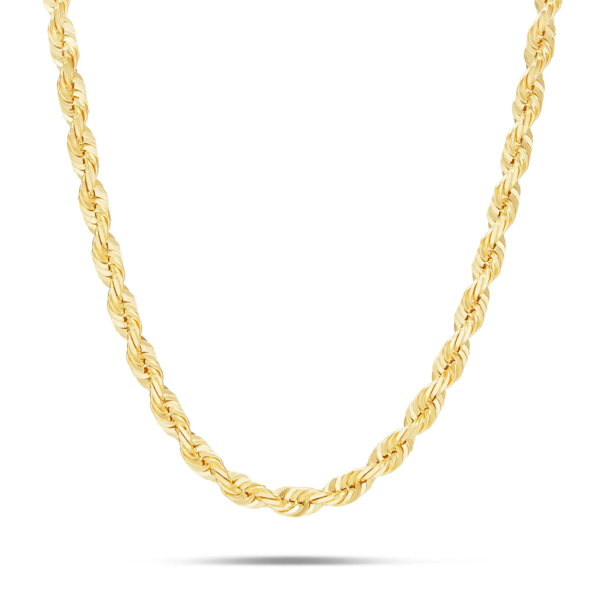 10KT Solid Gold Rope Chain, 6mm