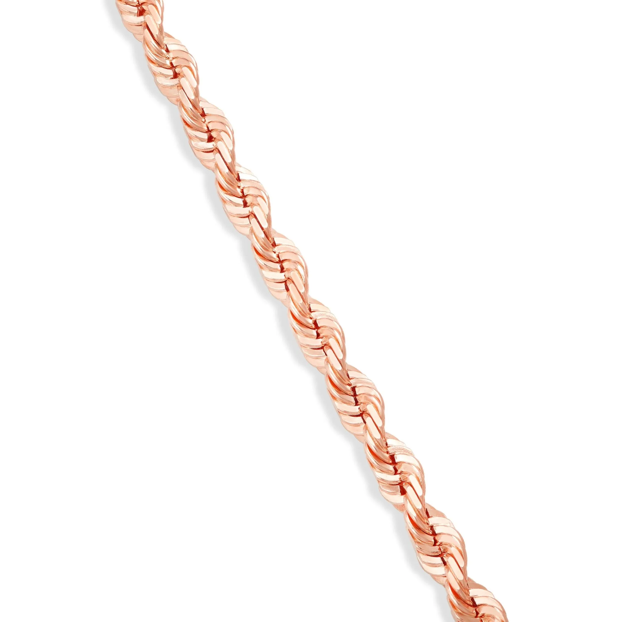 10KT Solid Gold Rope Chain, 6mm