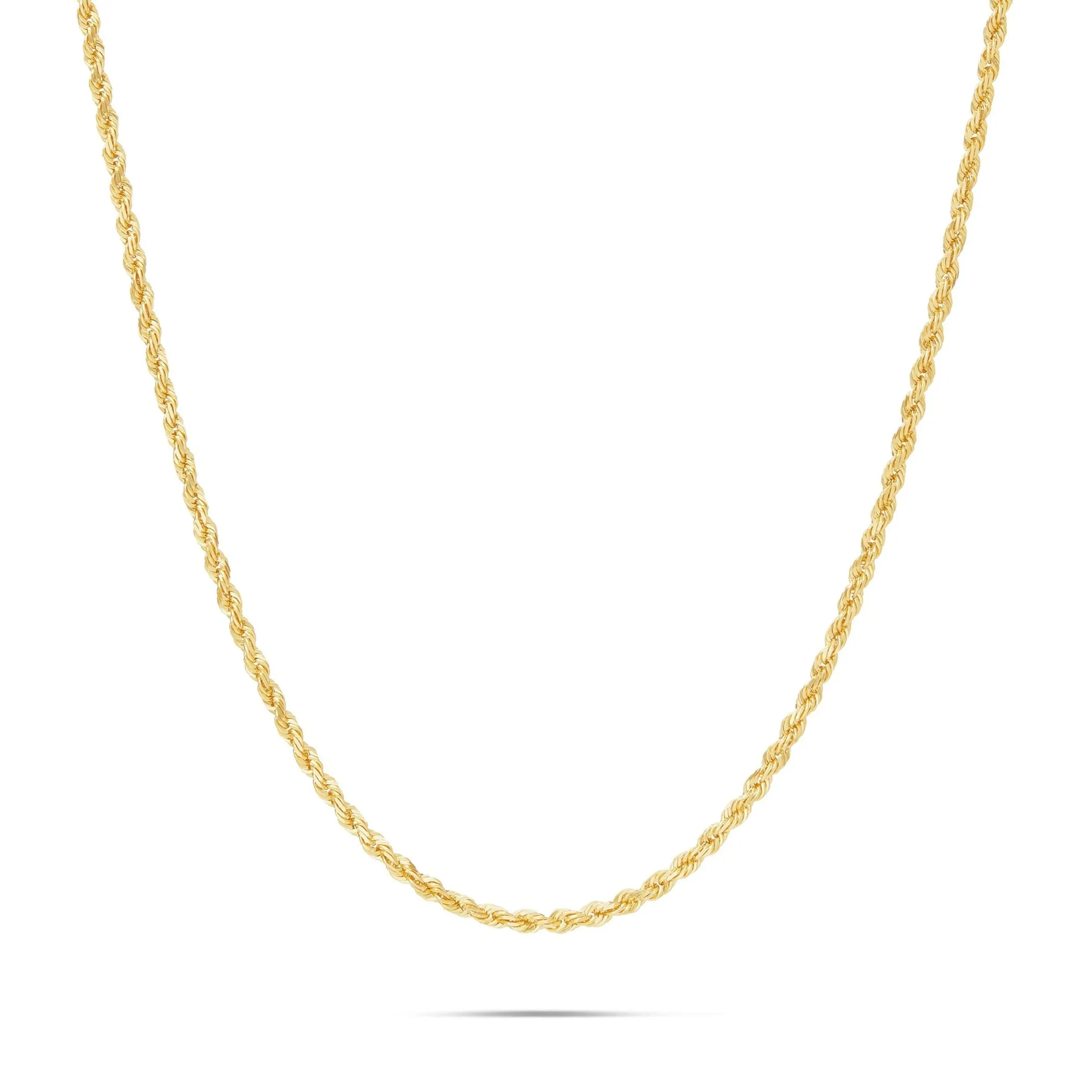 14K Solid Gold Rope Chain, 3.5mm