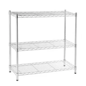 3 Tier Wide Wire Shelf Chrome