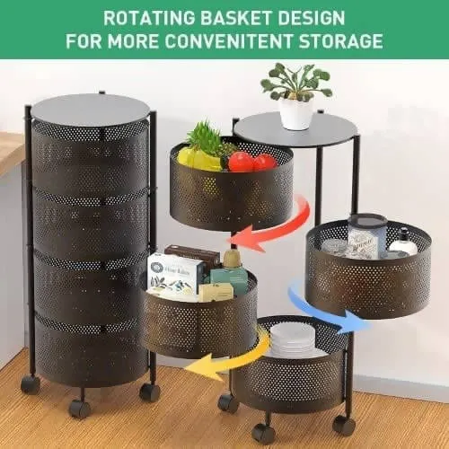 4 Tier Rotating Storage Basket