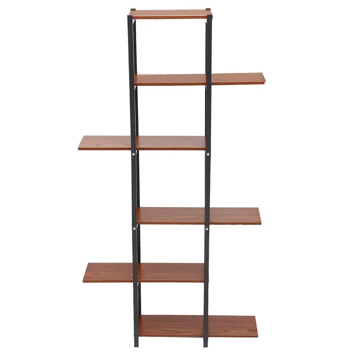 6 Tiers Wood Bookshelf Storage Rack Home Office Decorations Stand