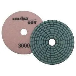 7 Step Spiral Dry Diamond Polishing Pads