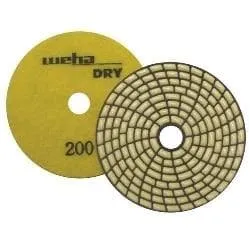 7 Step Spiral Dry Diamond Polishing Pads