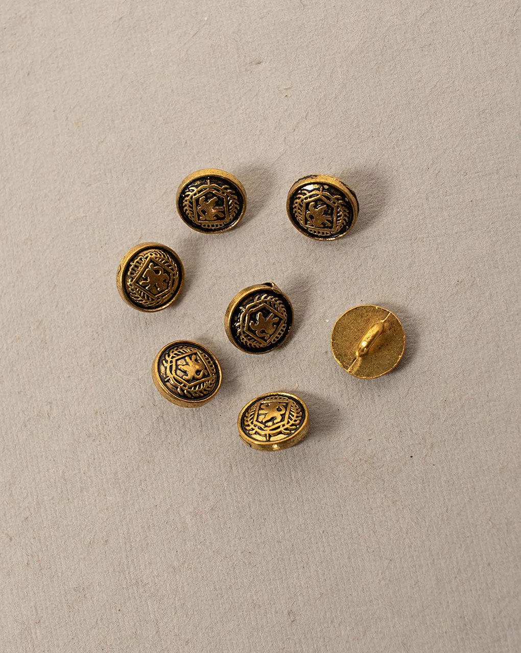 Antique Metal Casting Button ( Set Of 6 )