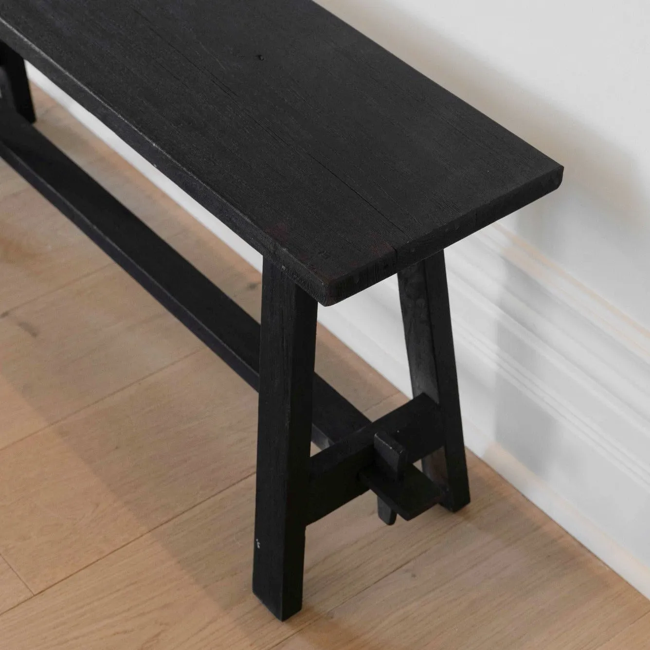 Black Farmhouse Bench