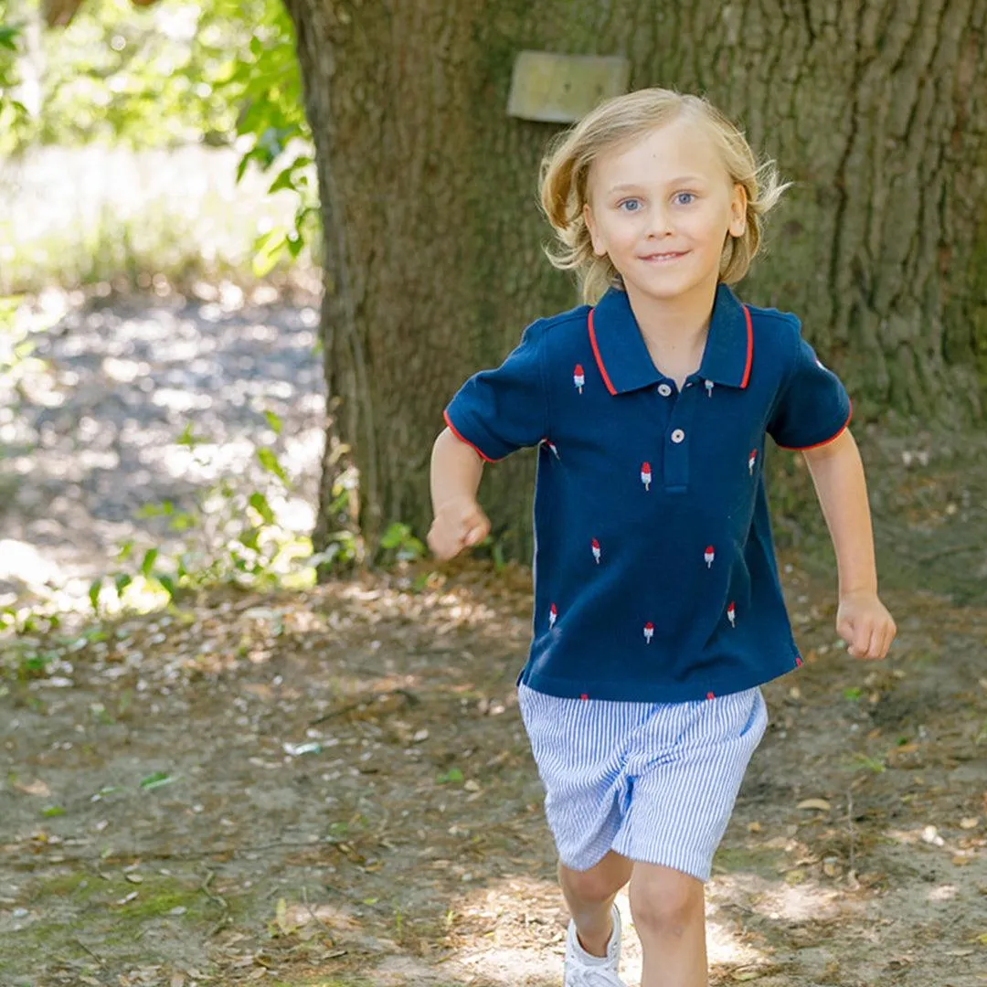 Boys Jackson Short - Blue Seersucker