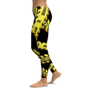 Caution Tape Leggings