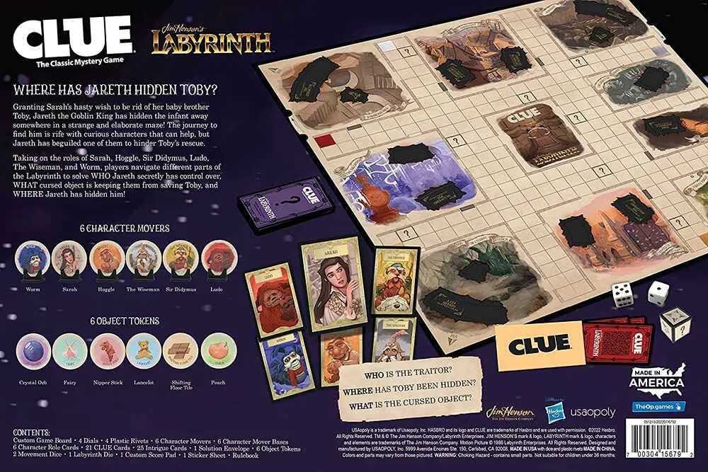 Clue Labyrinth Movie Mystery Classic Game