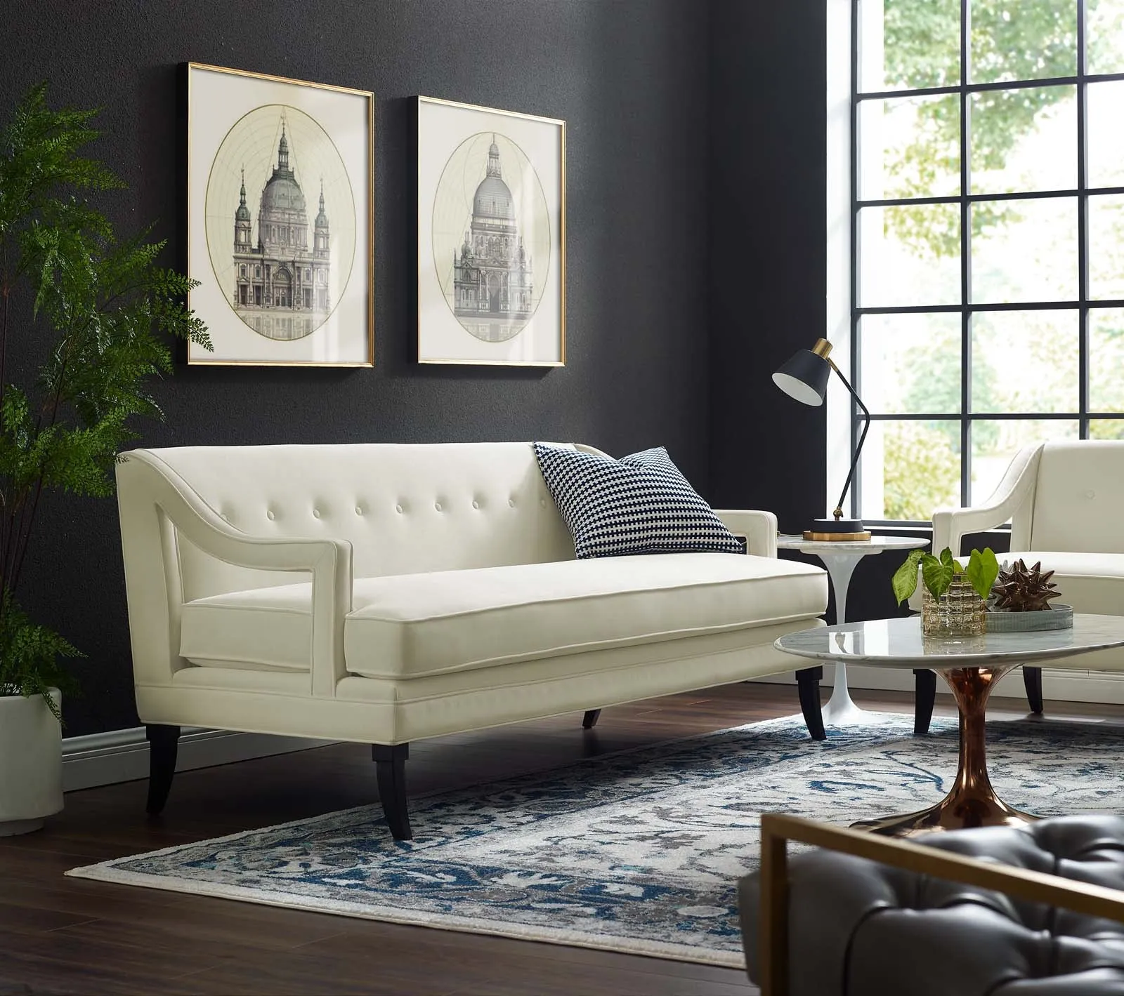 Concur Button Tufted Performance Velvet Sofa by Modway