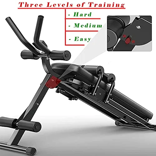 Core & Abdominal Exercise Machine, Ab Workout Machine Foldable Sit Up Bench, Fully Body Exercise Equipment for Leg, Thighs, Buttocks, Rodeo, Fitness Equipment for Home Gym