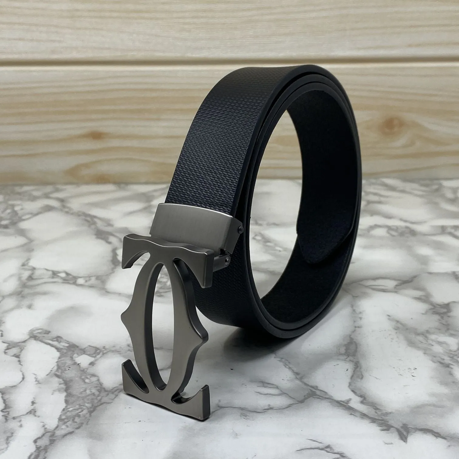 Cross Pattern Casual and Formal Leather Strap Belt -JonasParamount