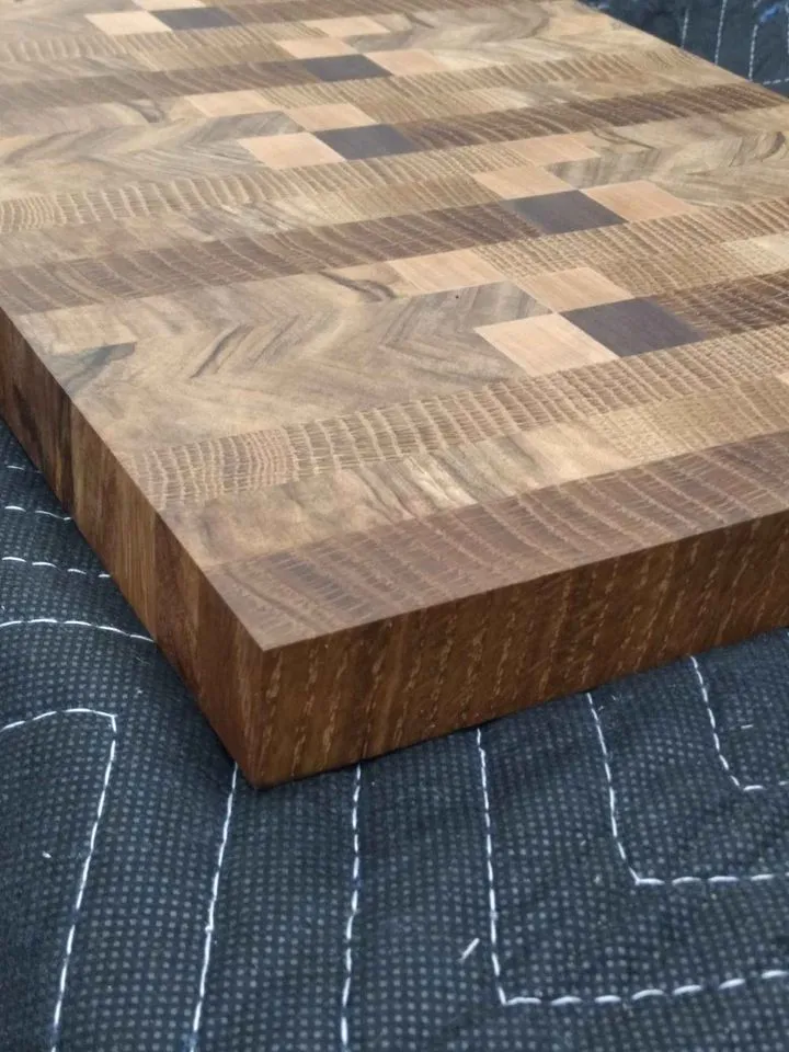 Cutting Board - 18"x10"x1" English Walnut, American Walnut, Maple, QS White Oak