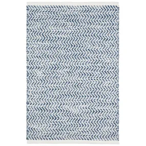 Dash & Albert Coastal Handwoven Blue Indoor Outdoor Rug