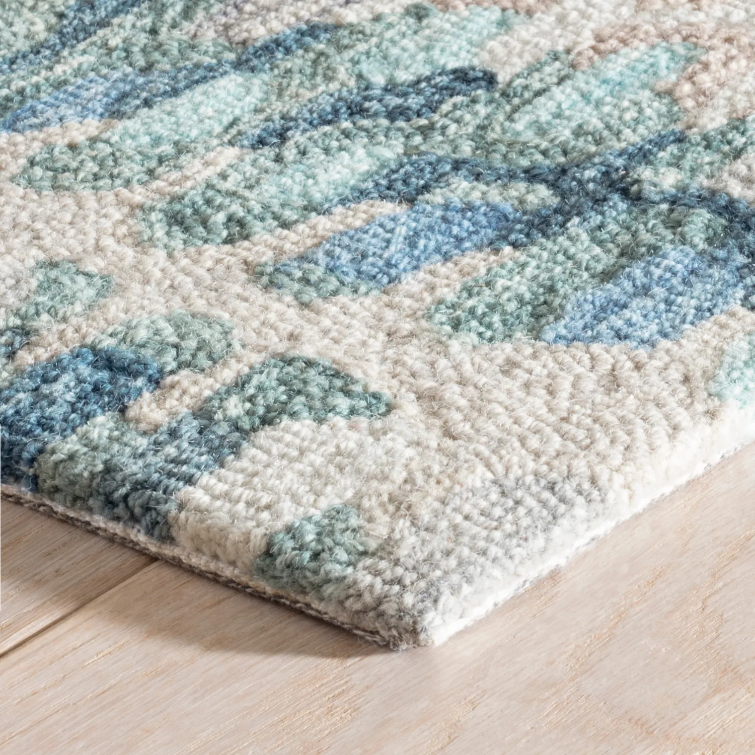 Dash & Albert Paint Chip Blue Wool Indoor Rug