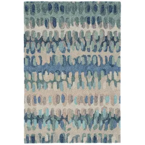 Dash & Albert Paint Chip Blue Wool Indoor Rug