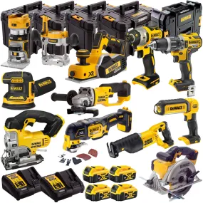 Dewalt 18V 11 Piece Power Tool Kit with 4 x 5.0Ah Batteries T4TKIT-5130