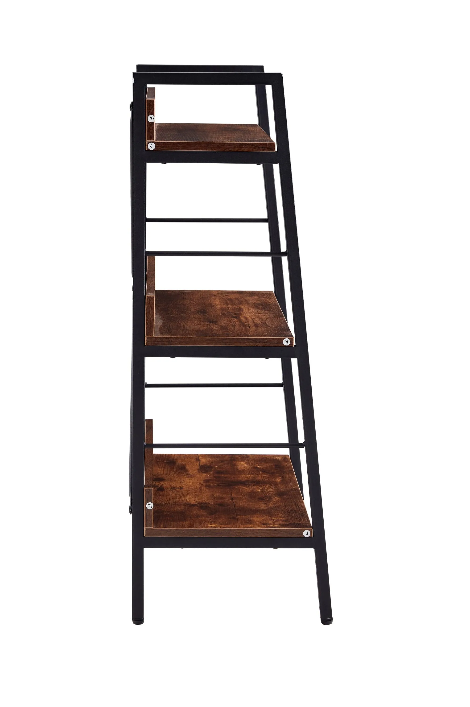 DN 3-Layer H Ladder Bookshelf, Metal Frame Storage Rack, Tigger, 1PC per Carton