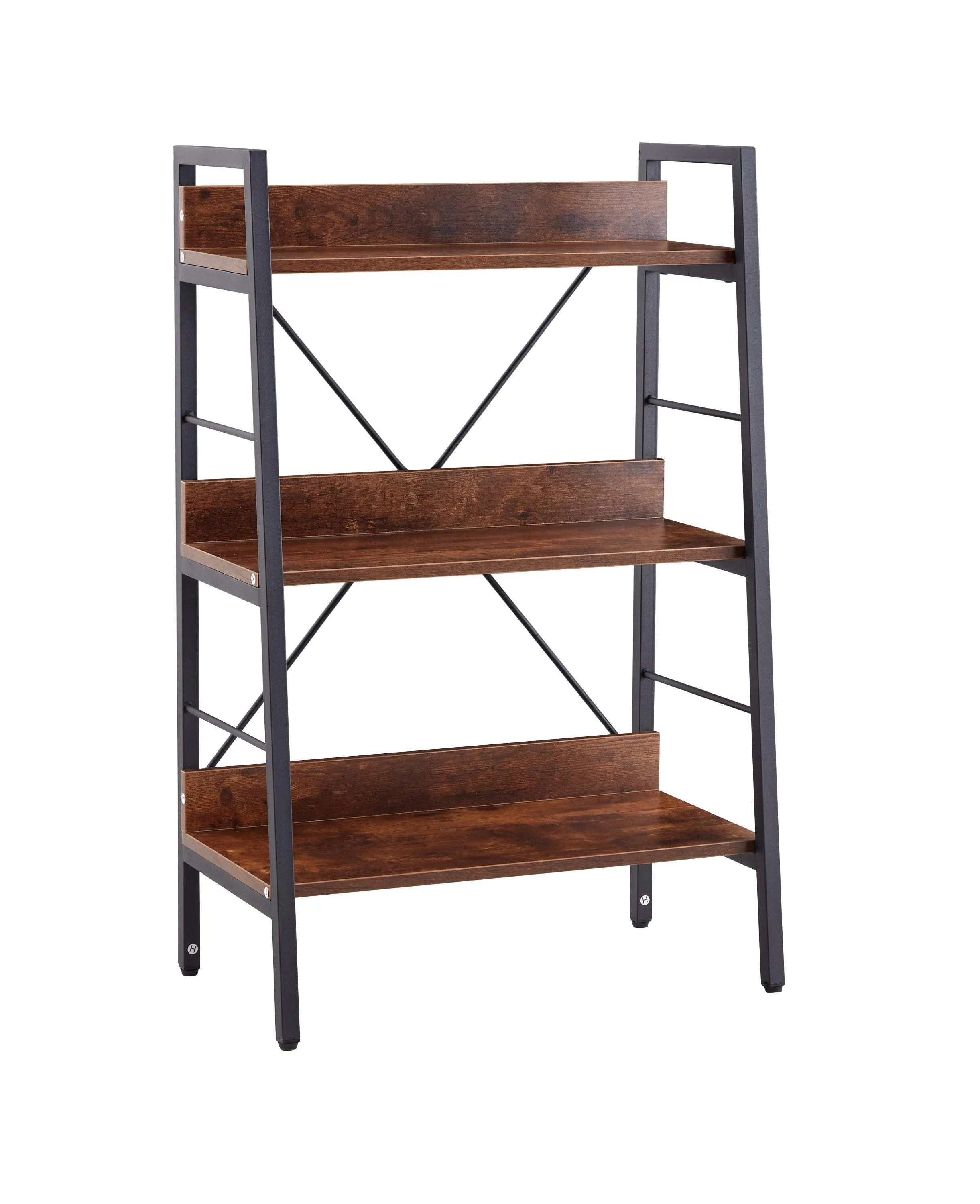 DN 3-Layer H Ladder Bookshelf, Metal Frame Storage Rack, Tigger, 1PC per Carton