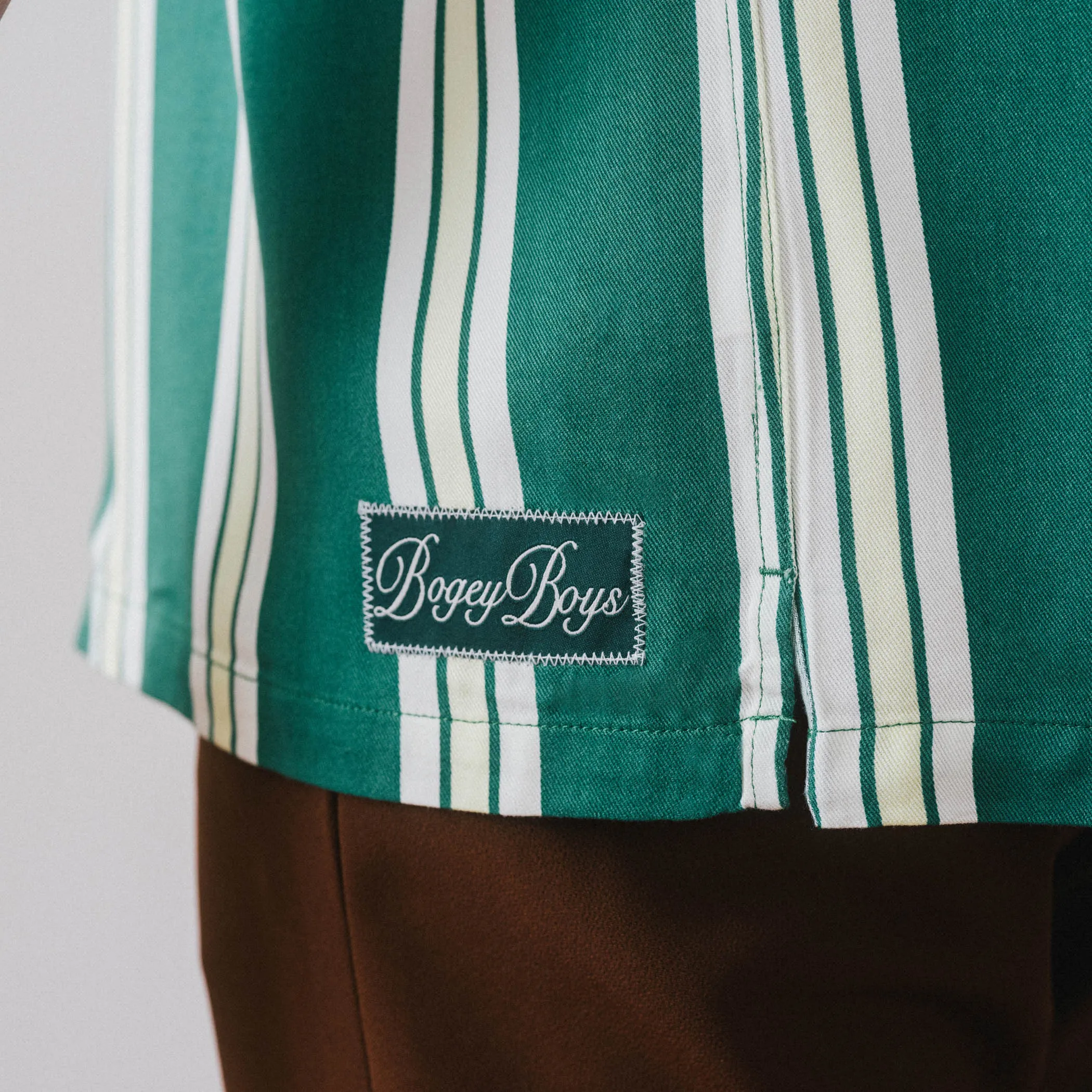 Georgia Button Up - Green Stripe