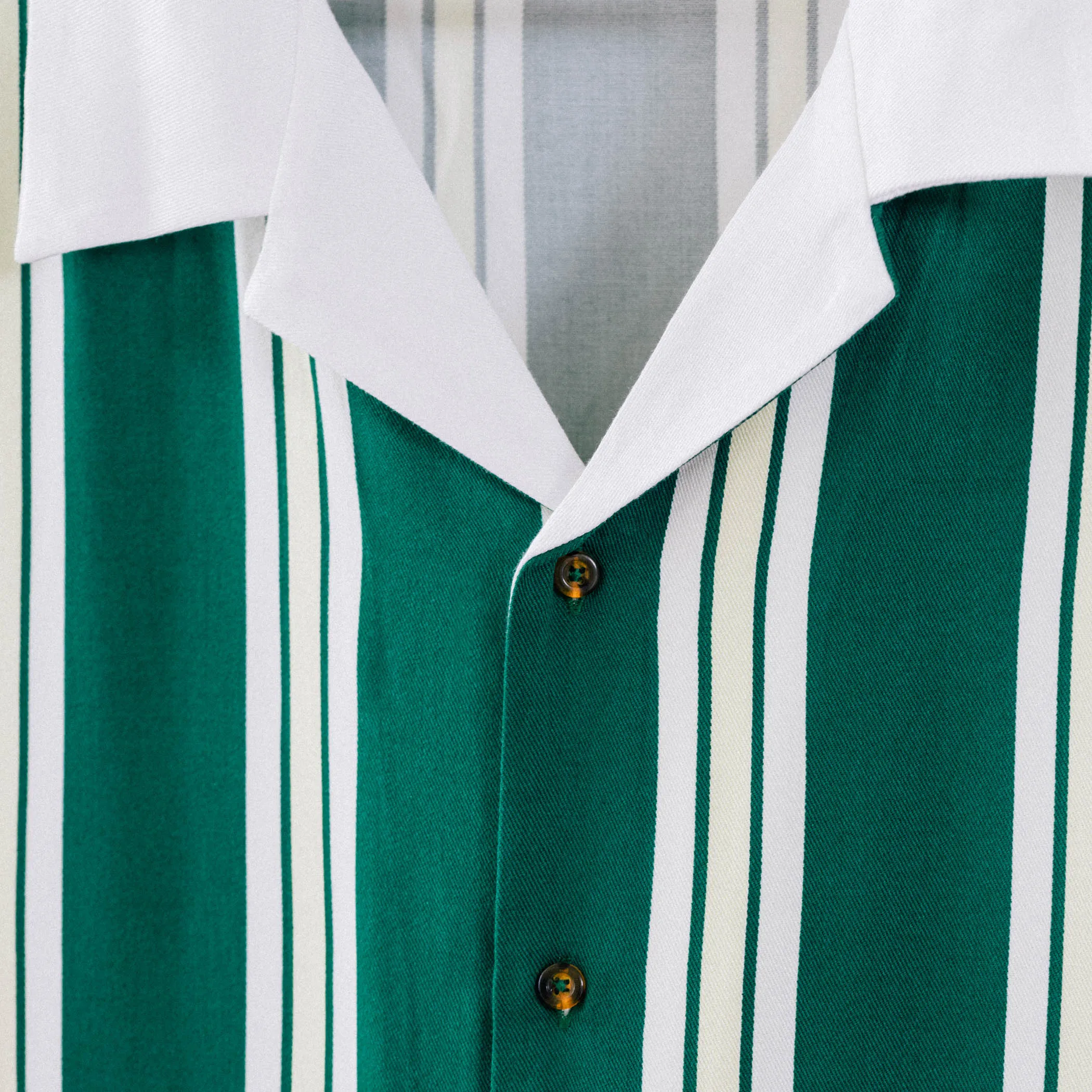 Georgia Button Up - Green Stripe