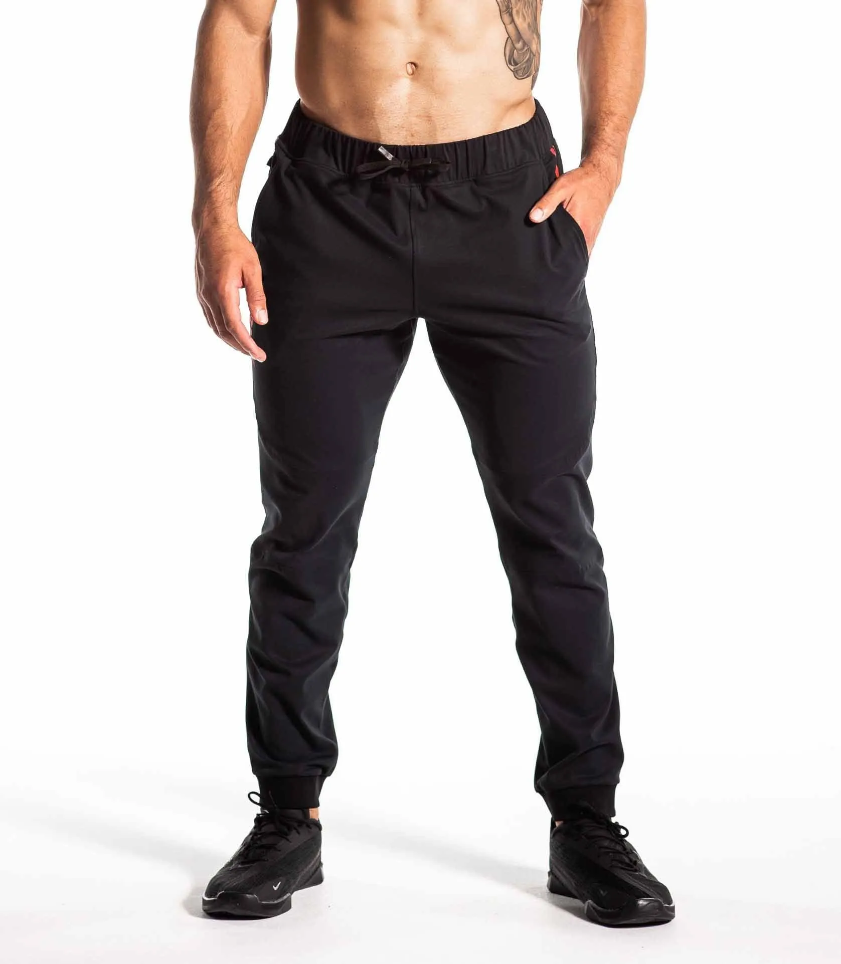 KL2 PANTS - BLACK/LASER RED