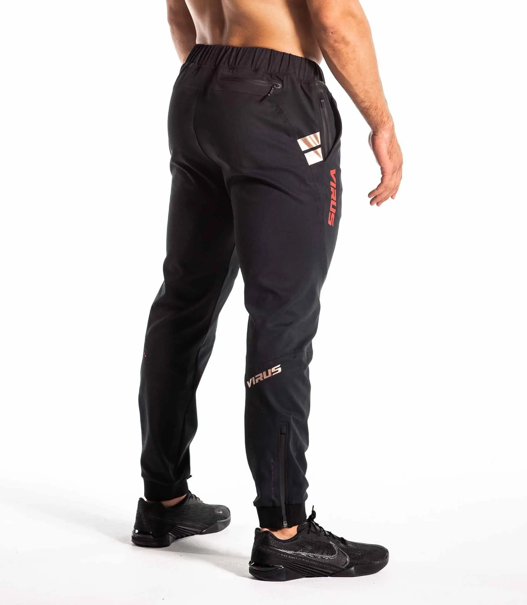 KL2 PANTS - BLACK/LASER RED