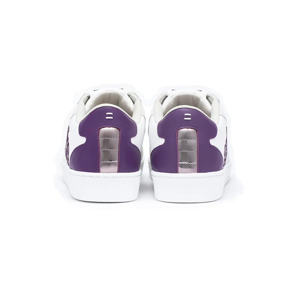 Men's Adelaide Purple White Leather Sneakers 02694-006