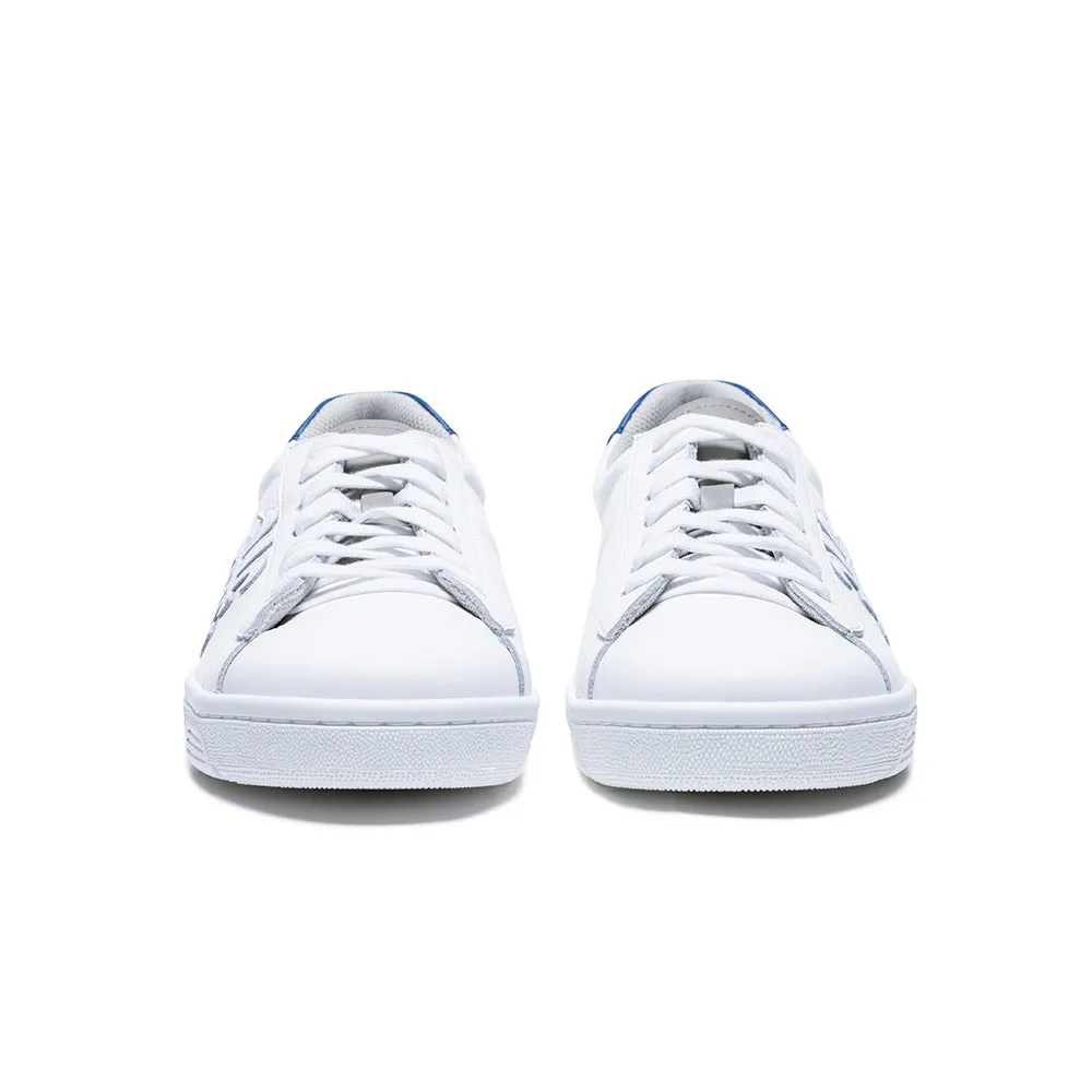 Men's Honor White Blue Logo Leather Sneakers 08021-085