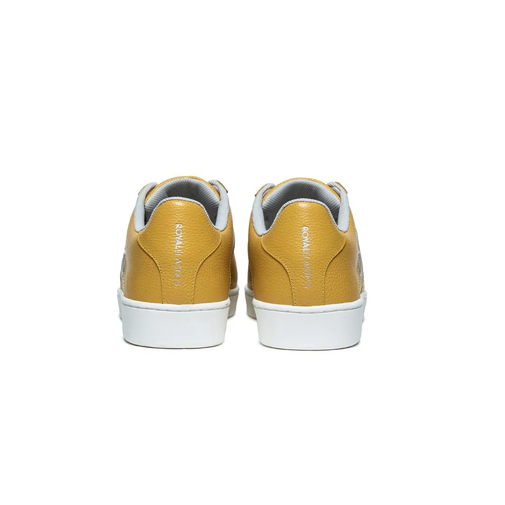 Men's Icon Yellow Logo Leather Sneakers 01913-338