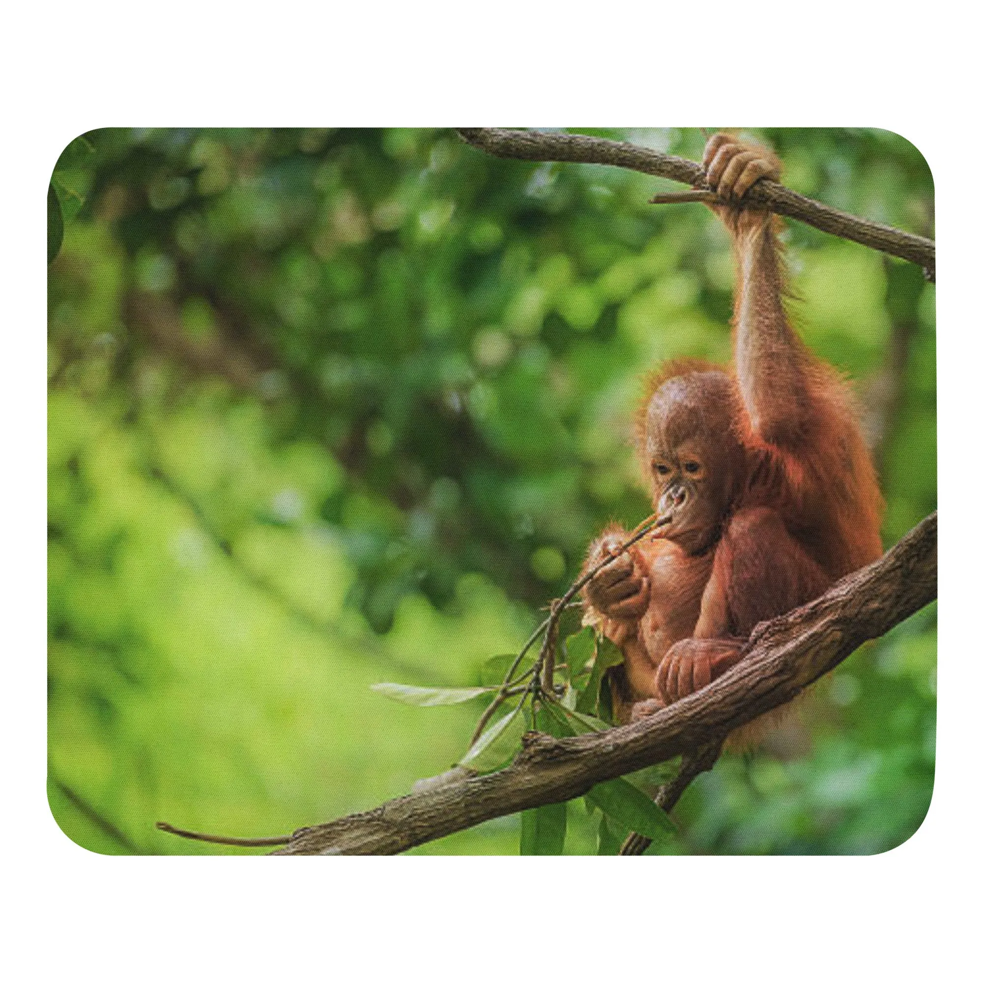 Padded Non-Slip Mousepad - Baby Orangutan