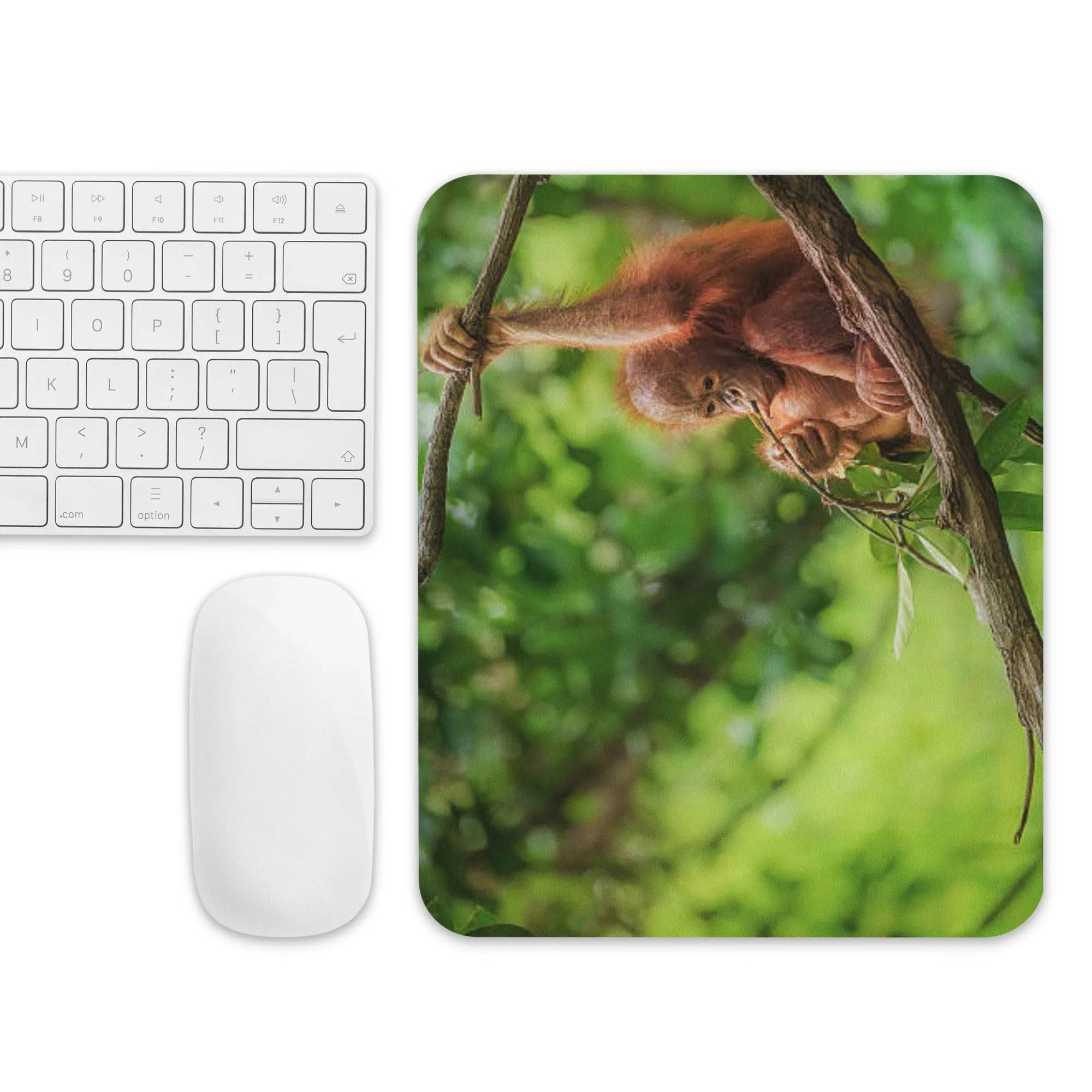 Padded Non-Slip Mousepad - Baby Orangutan