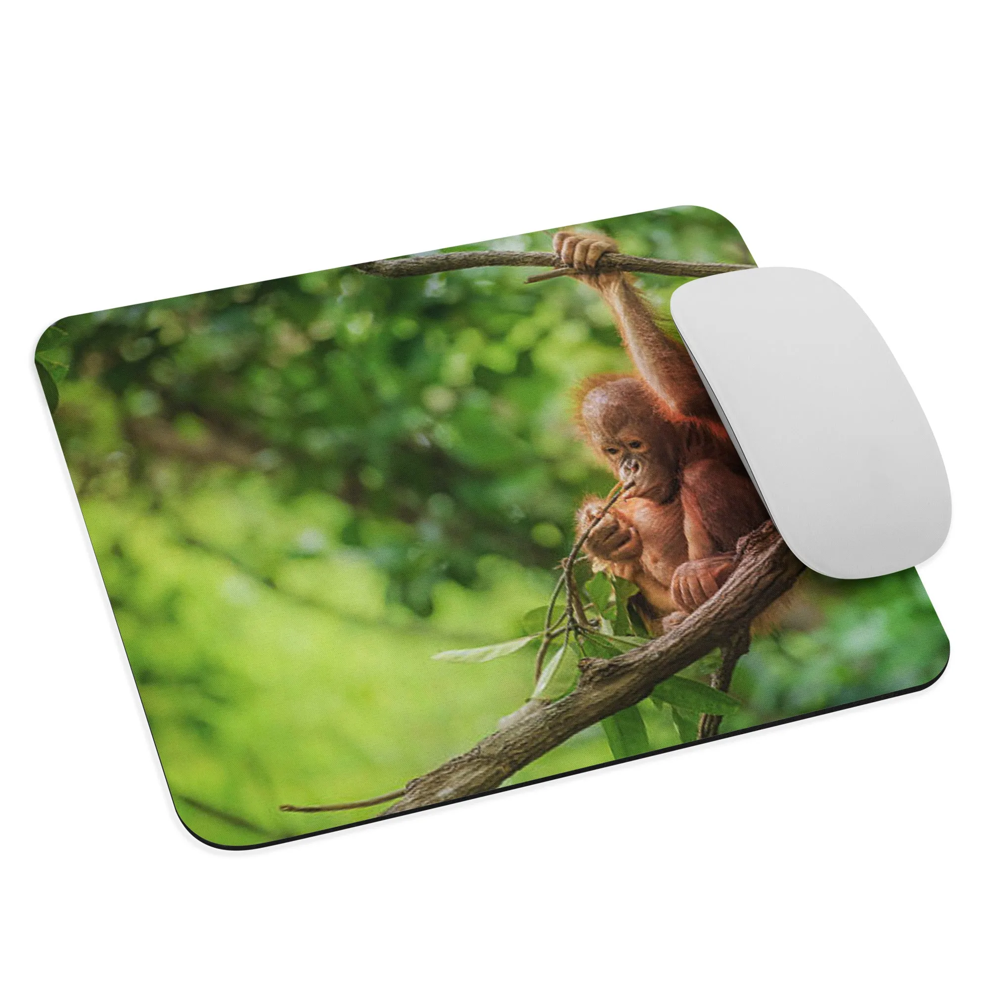 Padded Non-Slip Mousepad - Baby Orangutan