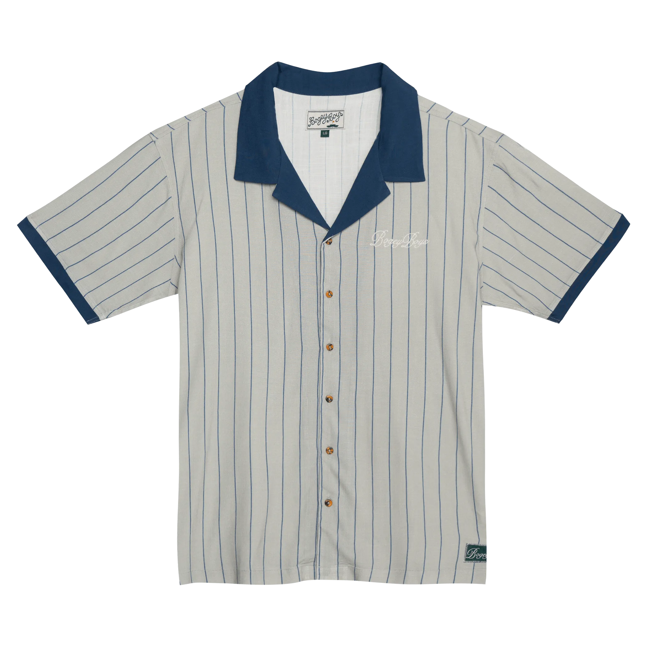 Pinstripe Button Up - Blue