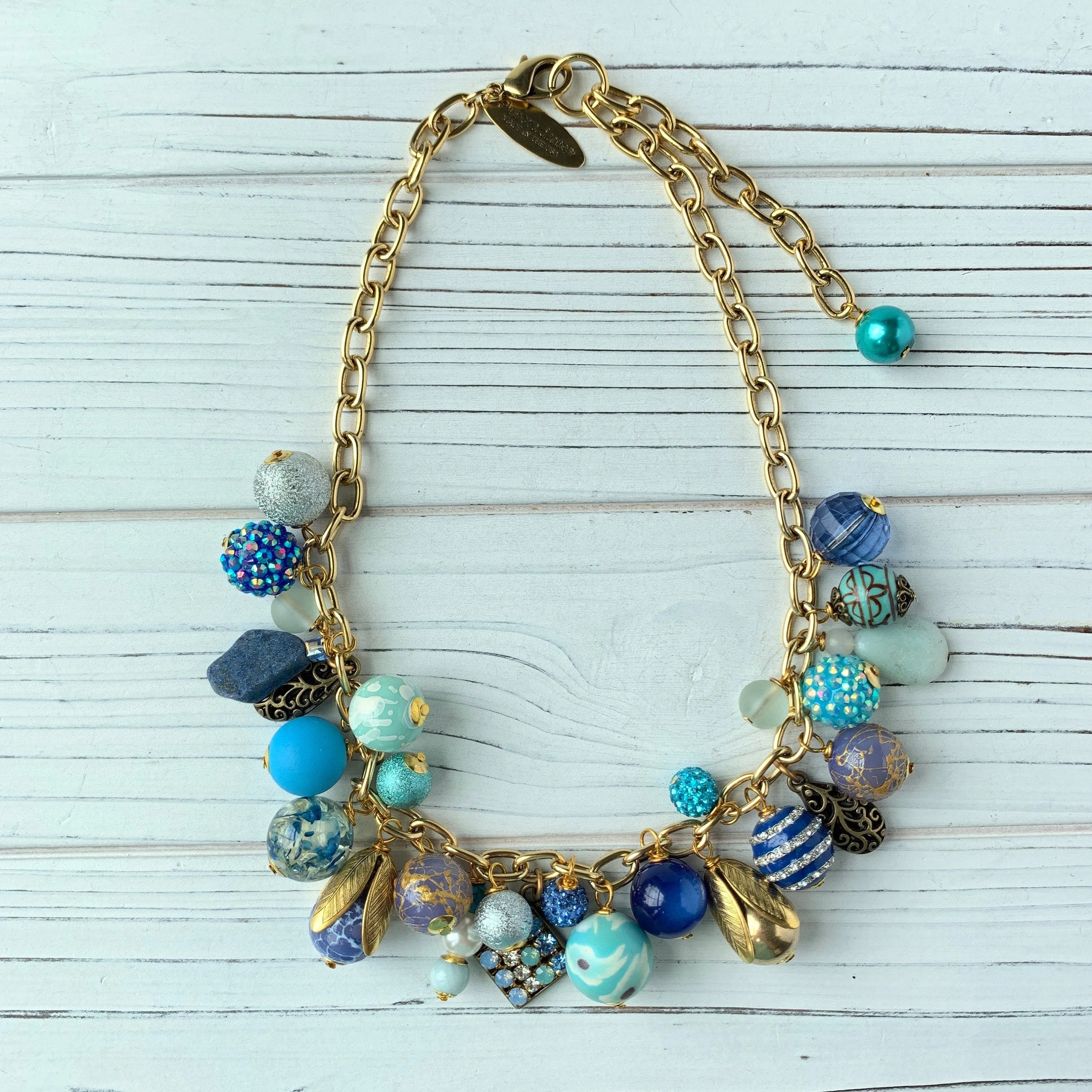 Sail Away Blue Charm Necklace