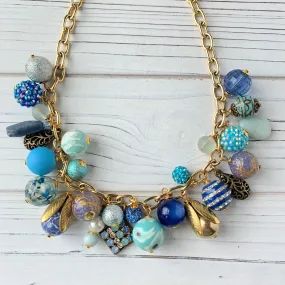 Sail Away Blue Charm Necklace