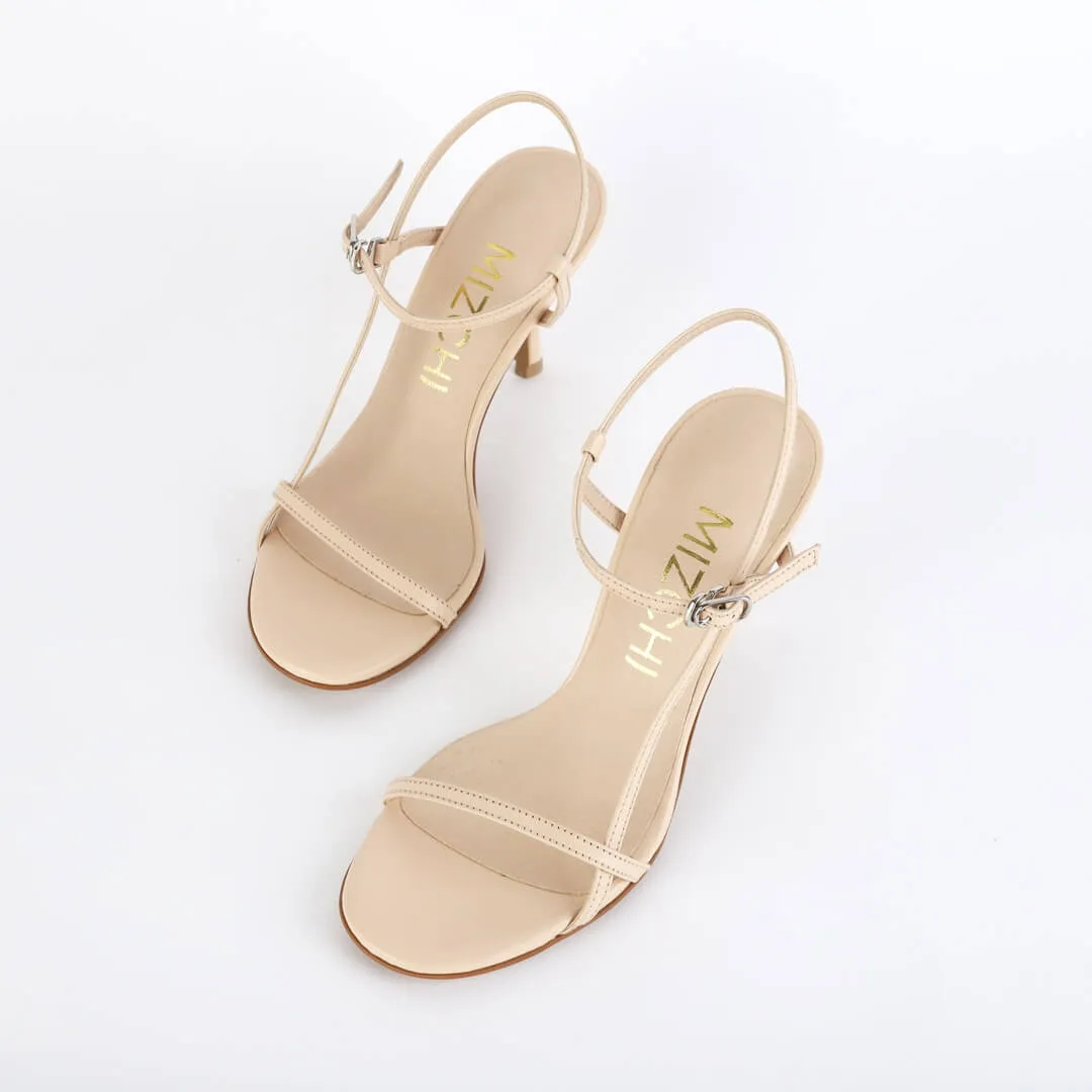 *UK size 2.5 - TRIPOLI - light beige, 8cm heels