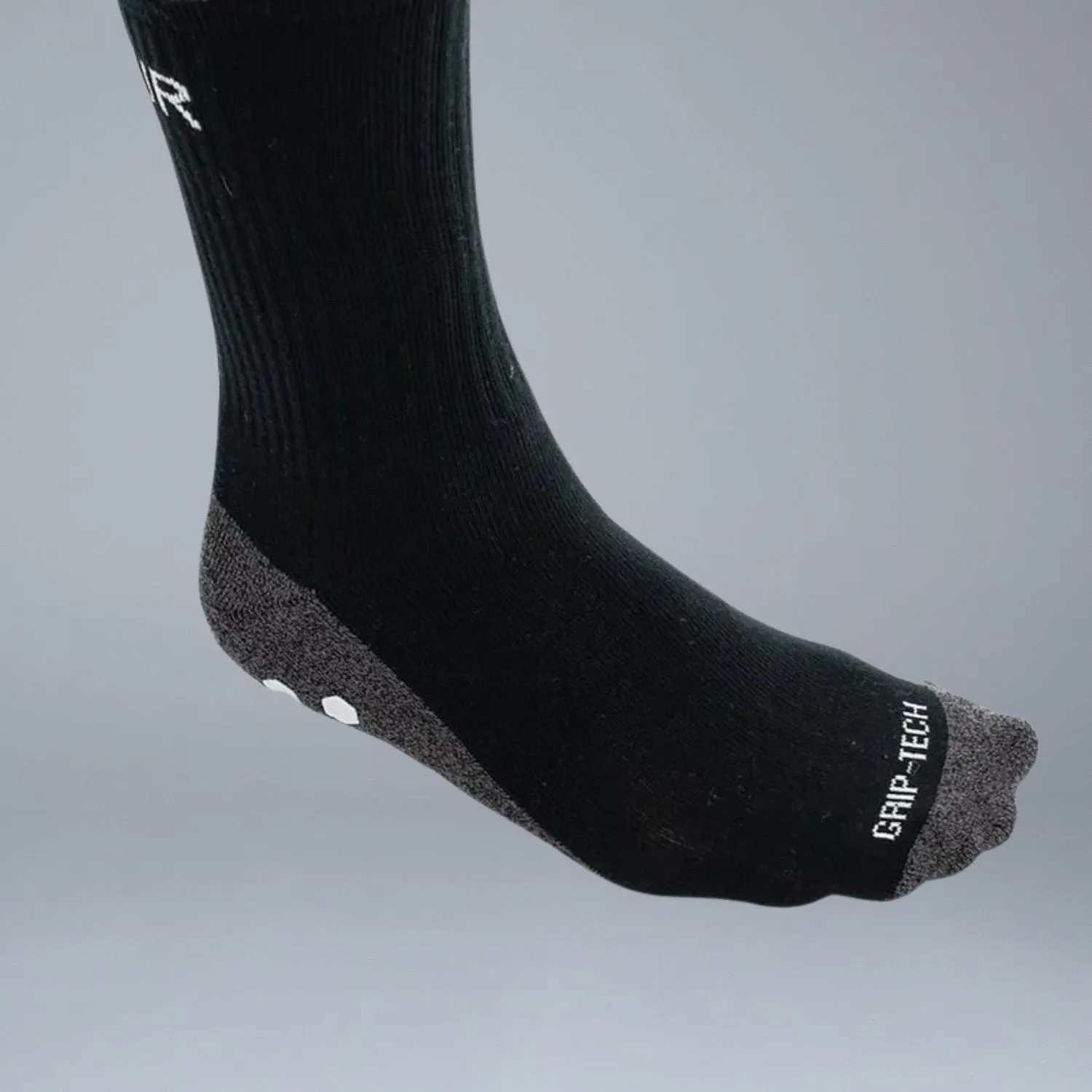 Valour Active Tech Grip Crew Socks - Black